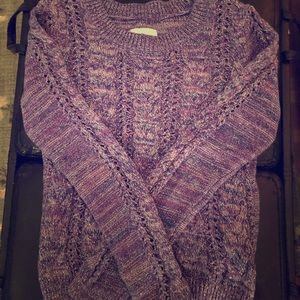 Purple justice sweater with silver